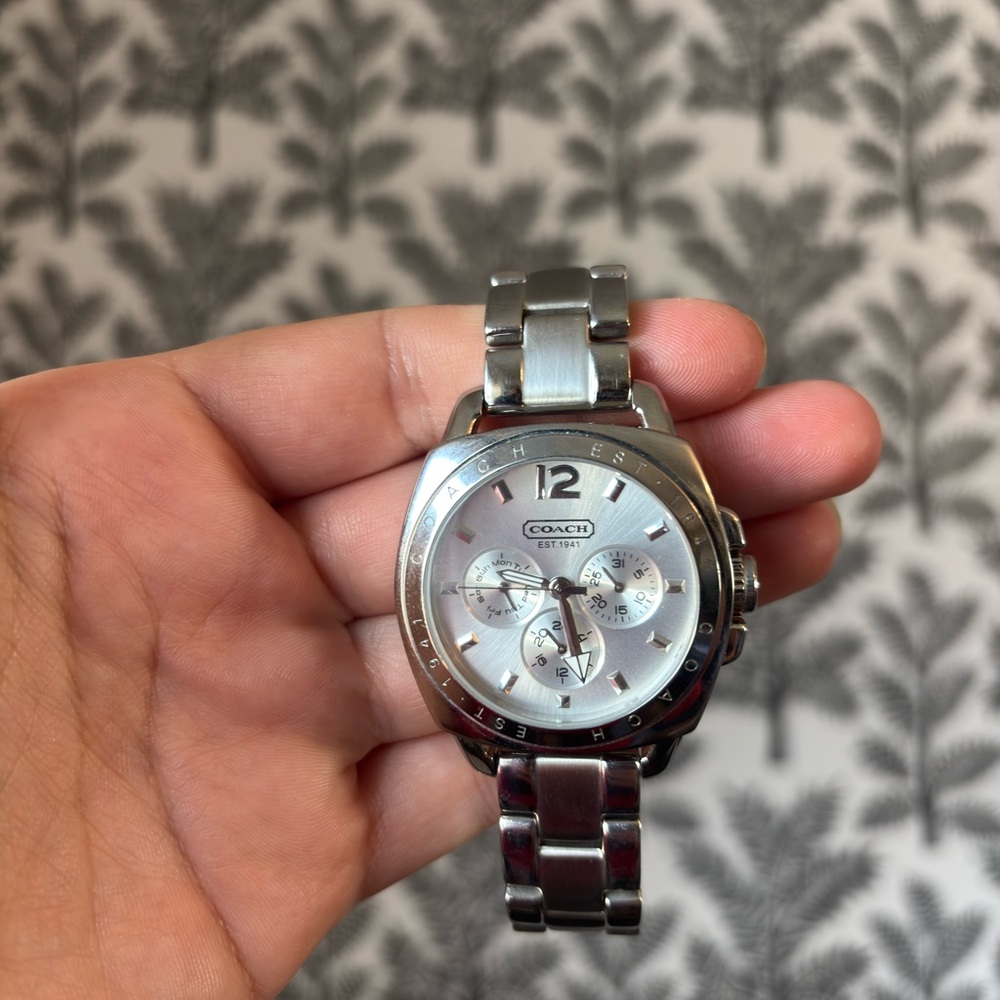 Coach Silver Boyfriend Watch